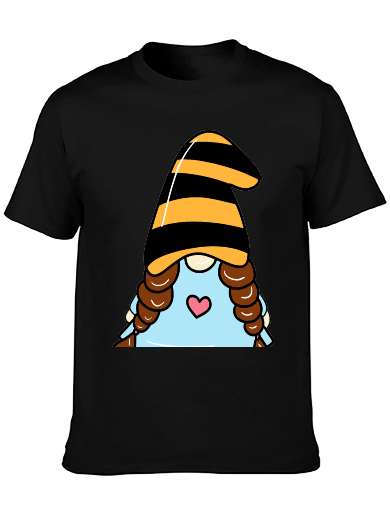 Gnome Valentines Day T-Shirt - Black