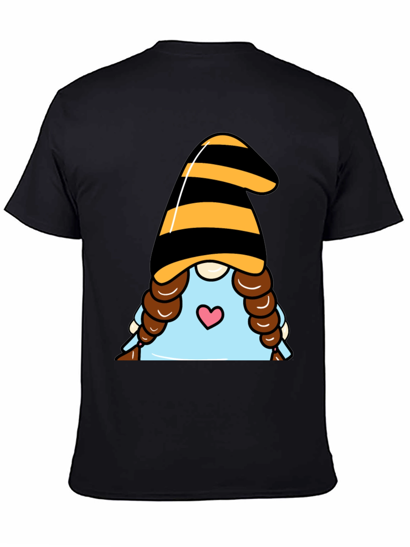 Gnome Valentines Day T-Shirt - Black