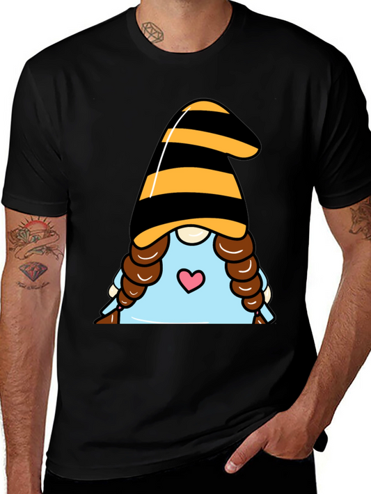 Gnome Valentines Day T-Shirt - Black