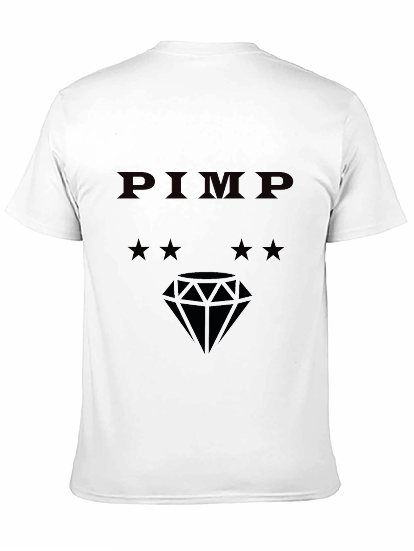 PIMP Diamond Graphic Tee - Black Cotton Blend