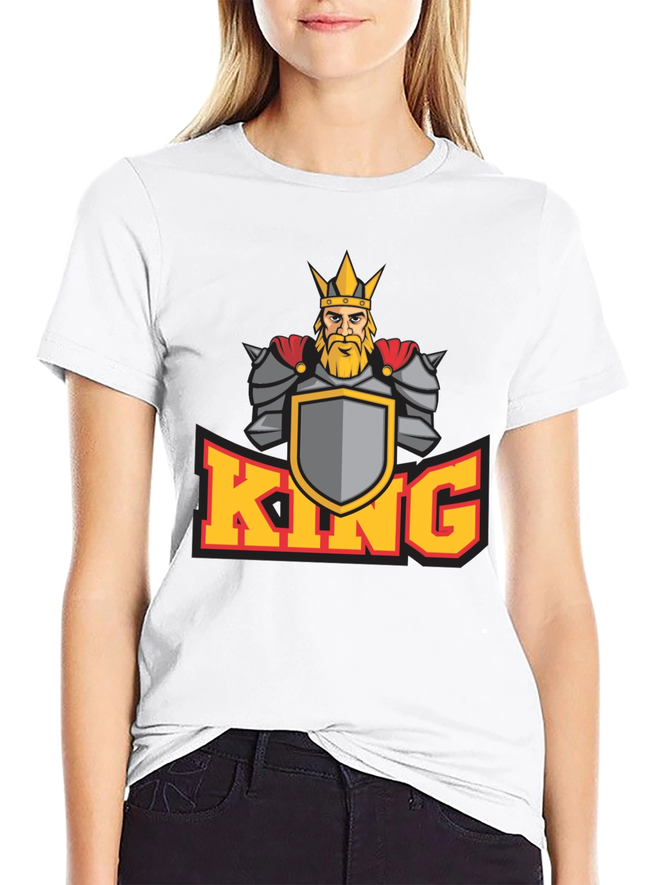 King Graphic T-Shirt - Medieval Warrior Design