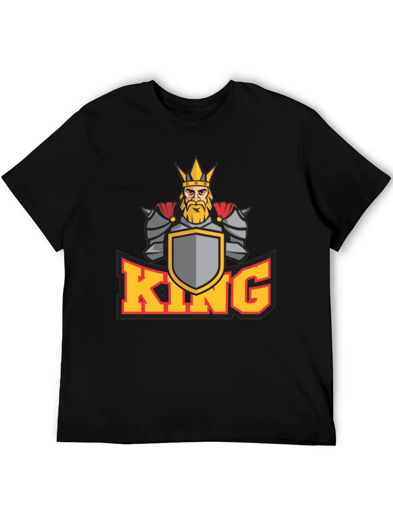 King Graphic T-Shirt - Medieval Warrior Design
