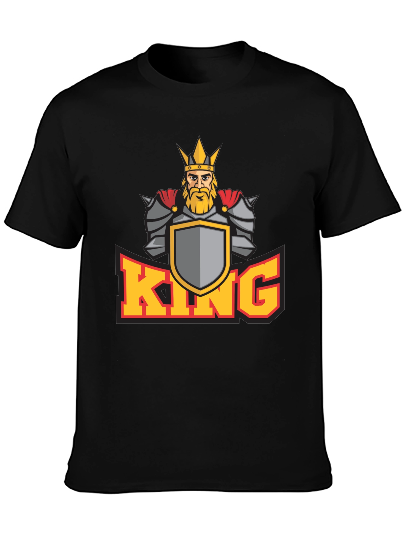 King Graphic T-Shirt - Medieval Warrior Design