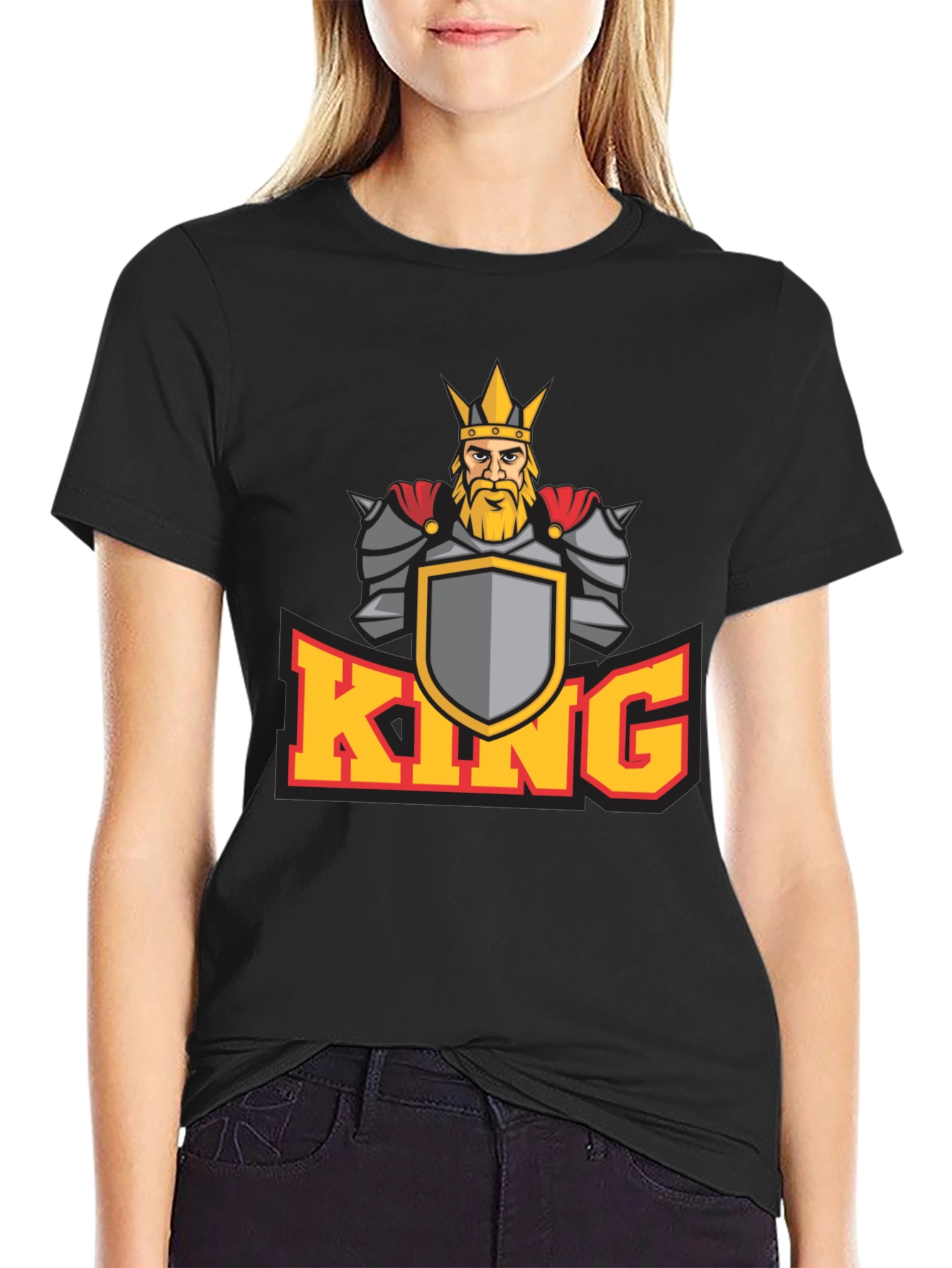 King Graphic T-Shirt - Medieval Warrior Design