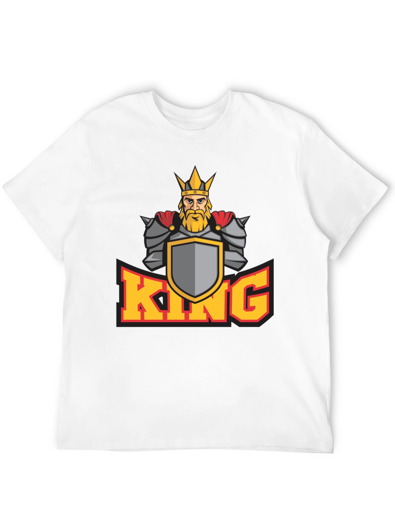 King Graphic T-Shirt - Medieval Warrior Design