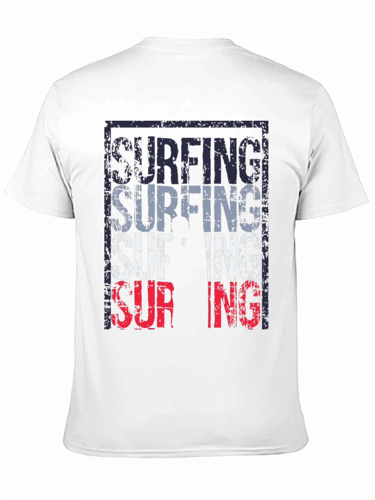 Surfing Graphic T-Shirt Black Mens Fashion Tee