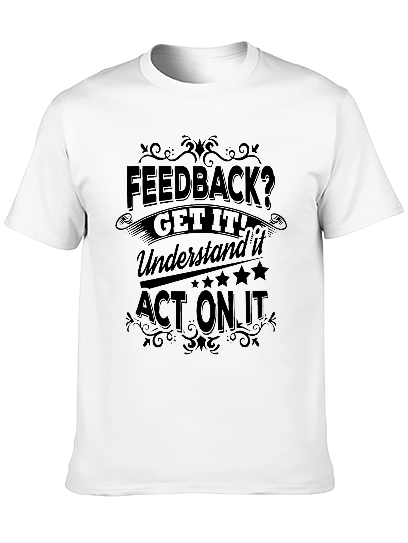 Feedback Graphic Print Black T-Shirt