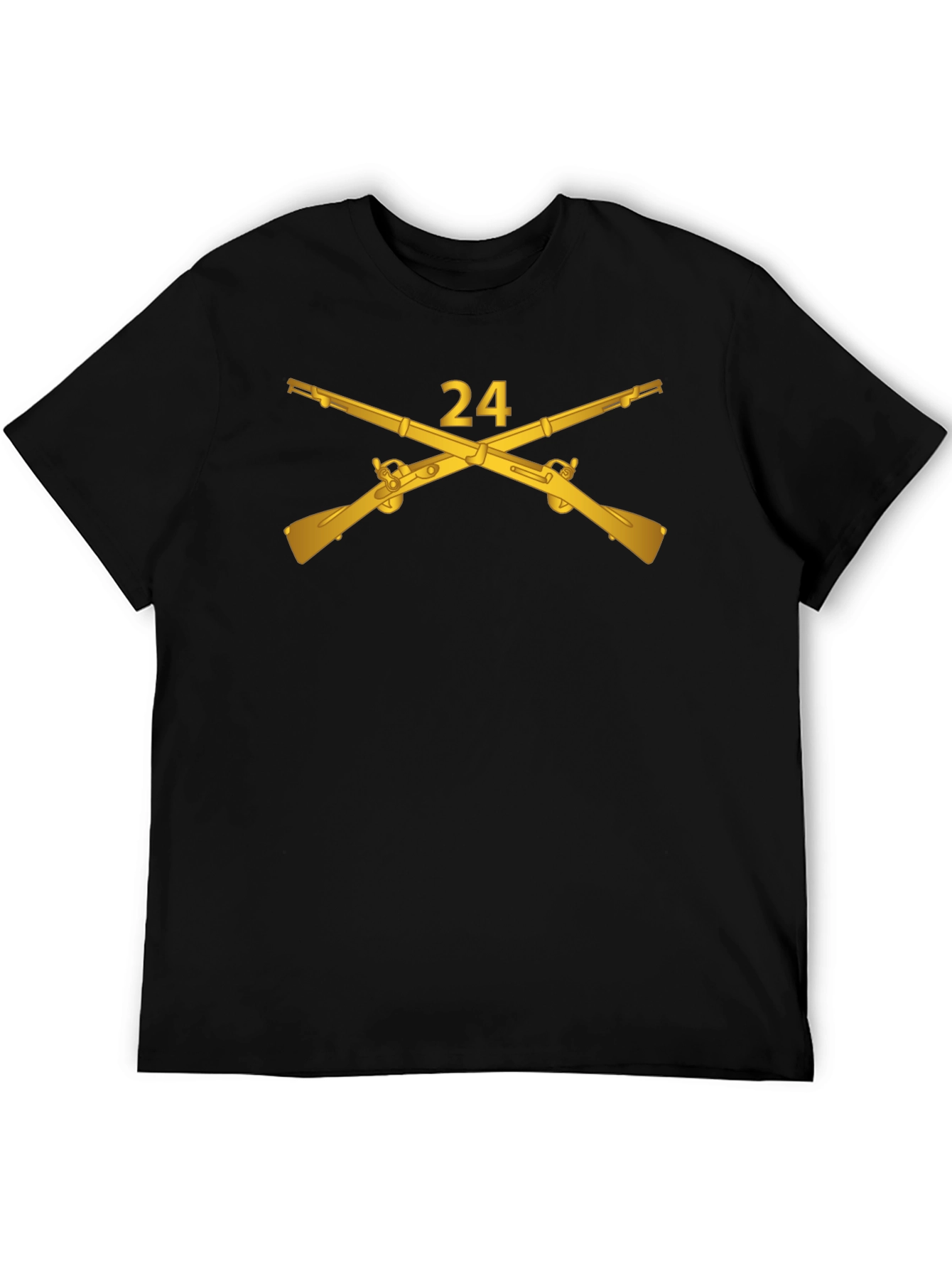 24 Crossed Rifles Graphic Tee - Black