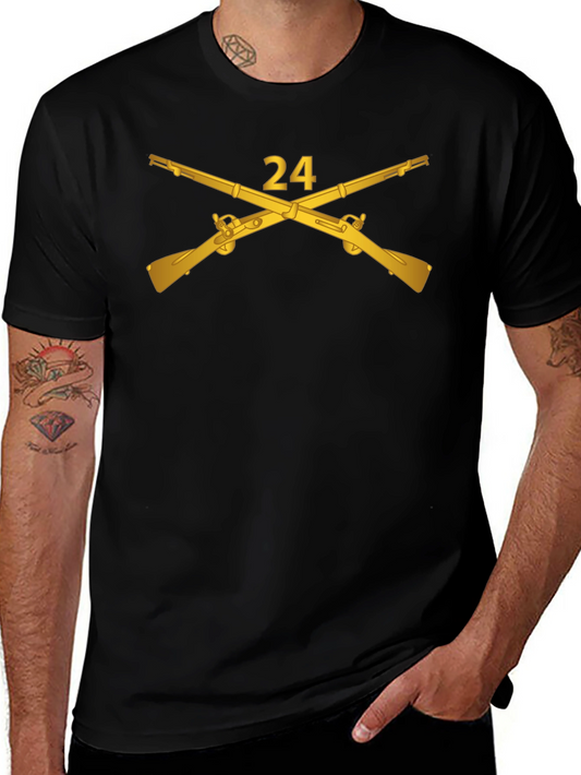 24 Crossed Rifles Graphic Tee - Black