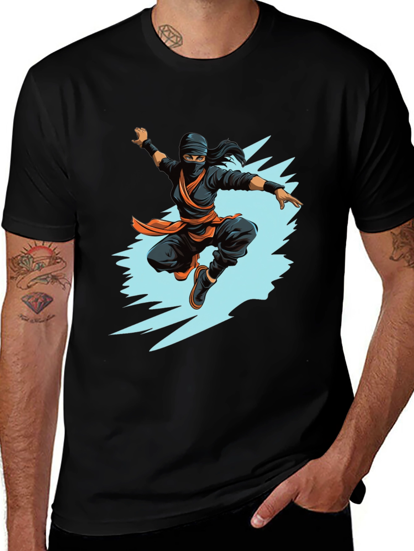 Ninja Warrior Graphic T-Shirt - Stealth Style