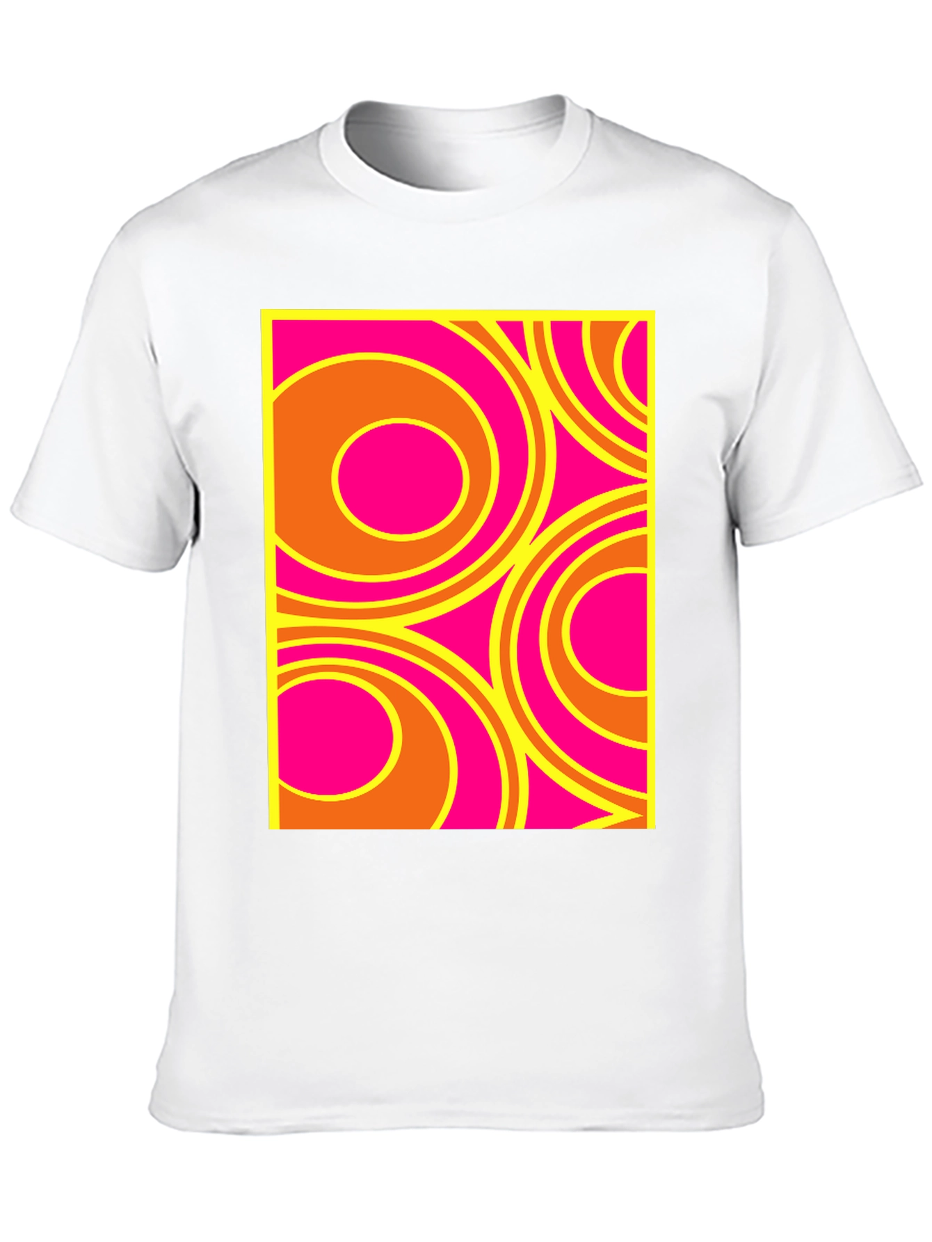 Retro Circle Pattern T-Shirt - Bold Graphic Tee