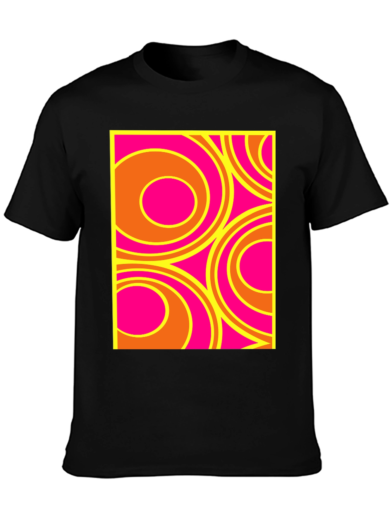 Retro Circle Pattern T-Shirt - Bold Graphic Tee