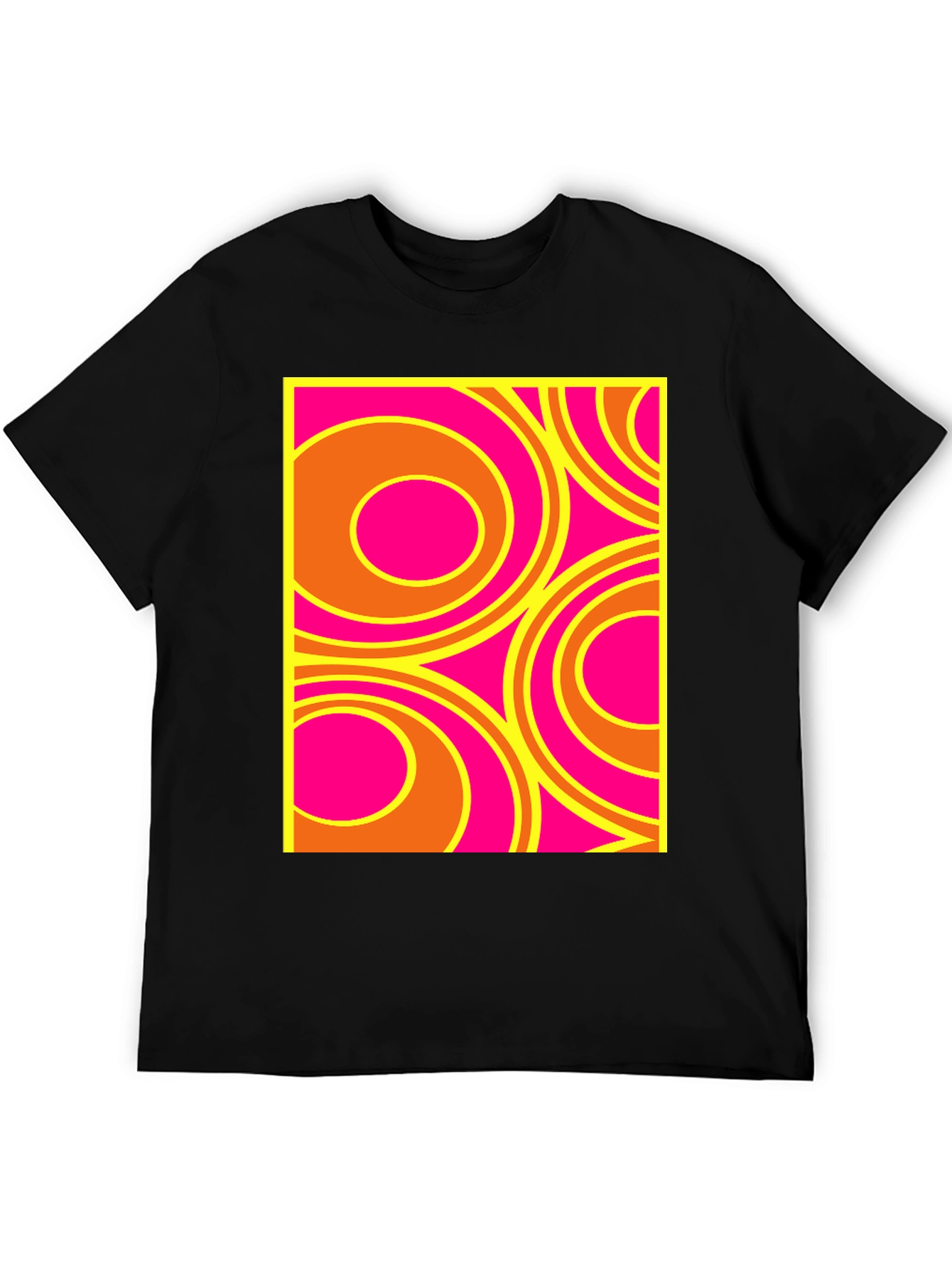 Retro Circle Pattern T-Shirt - Bold Graphic Tee