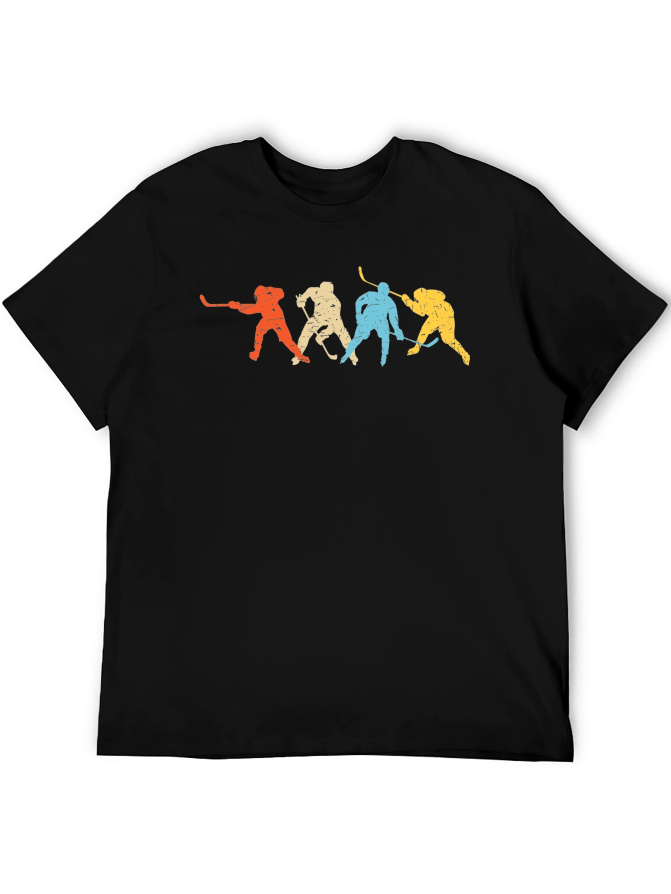 Retro Hockey Player Graphic Tee - Classic Fit