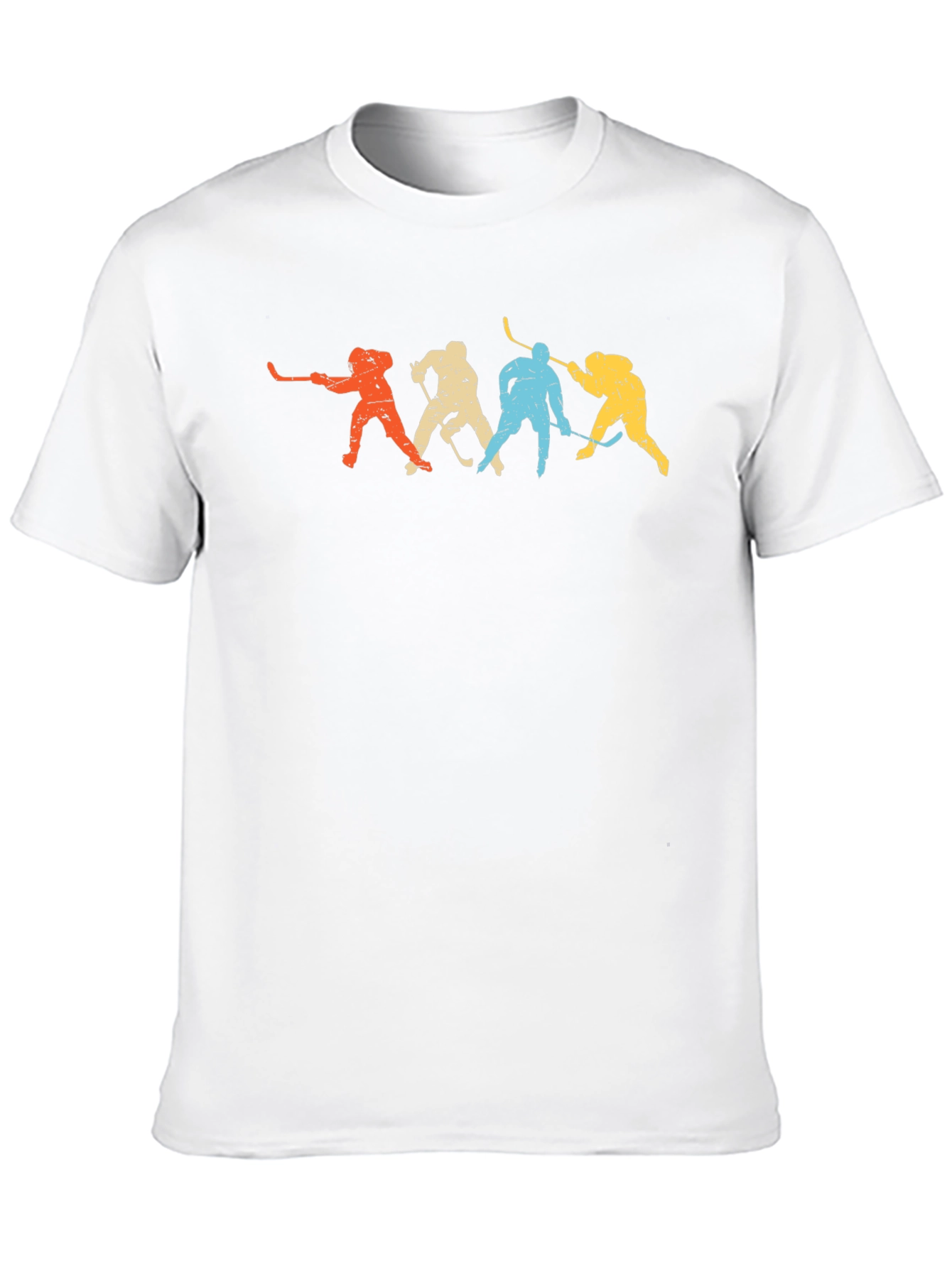 Retro Hockey Player Graphic Tee - Classic Fit