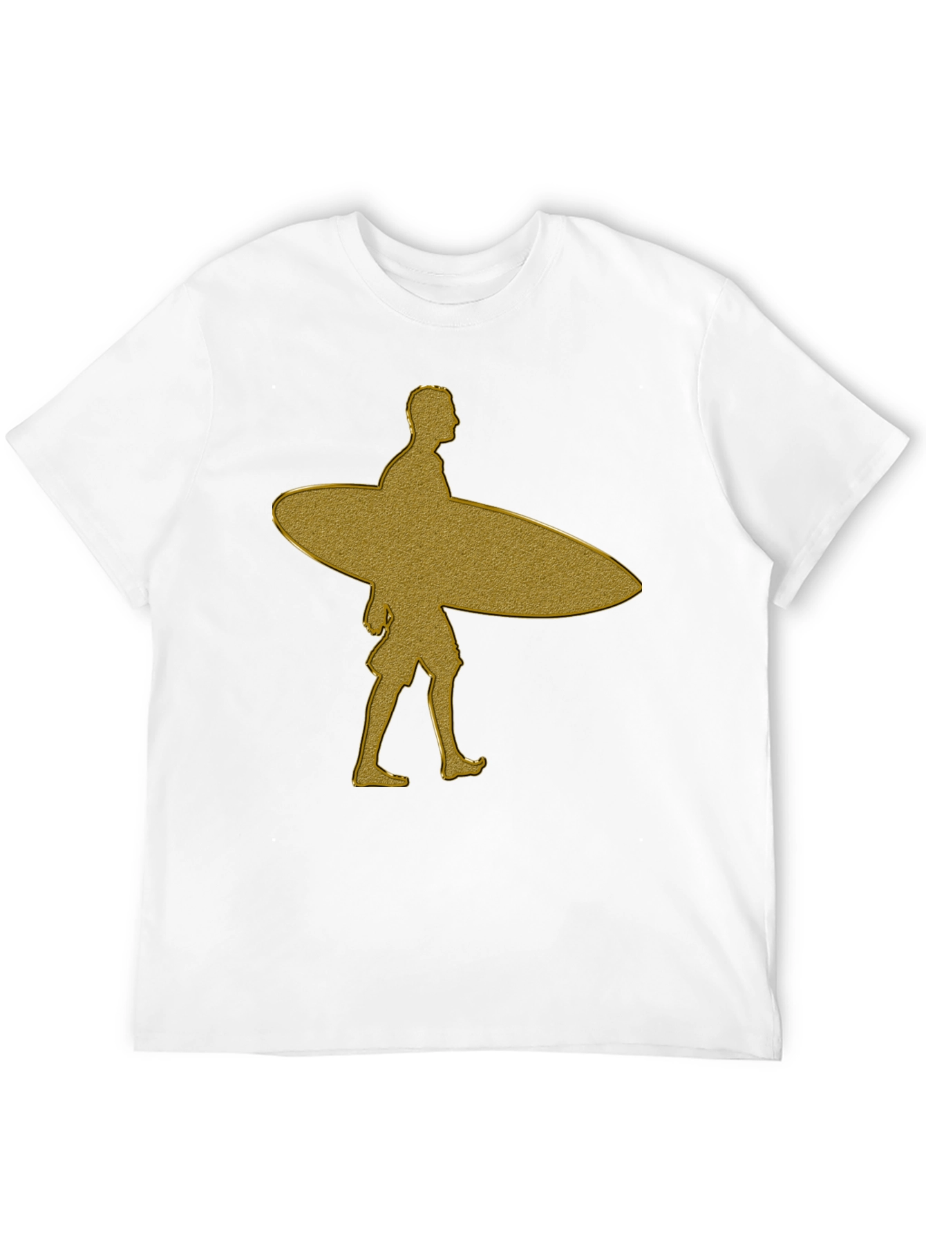 Gold Surfer Graphic T-Shirt - Black Cotton Tee