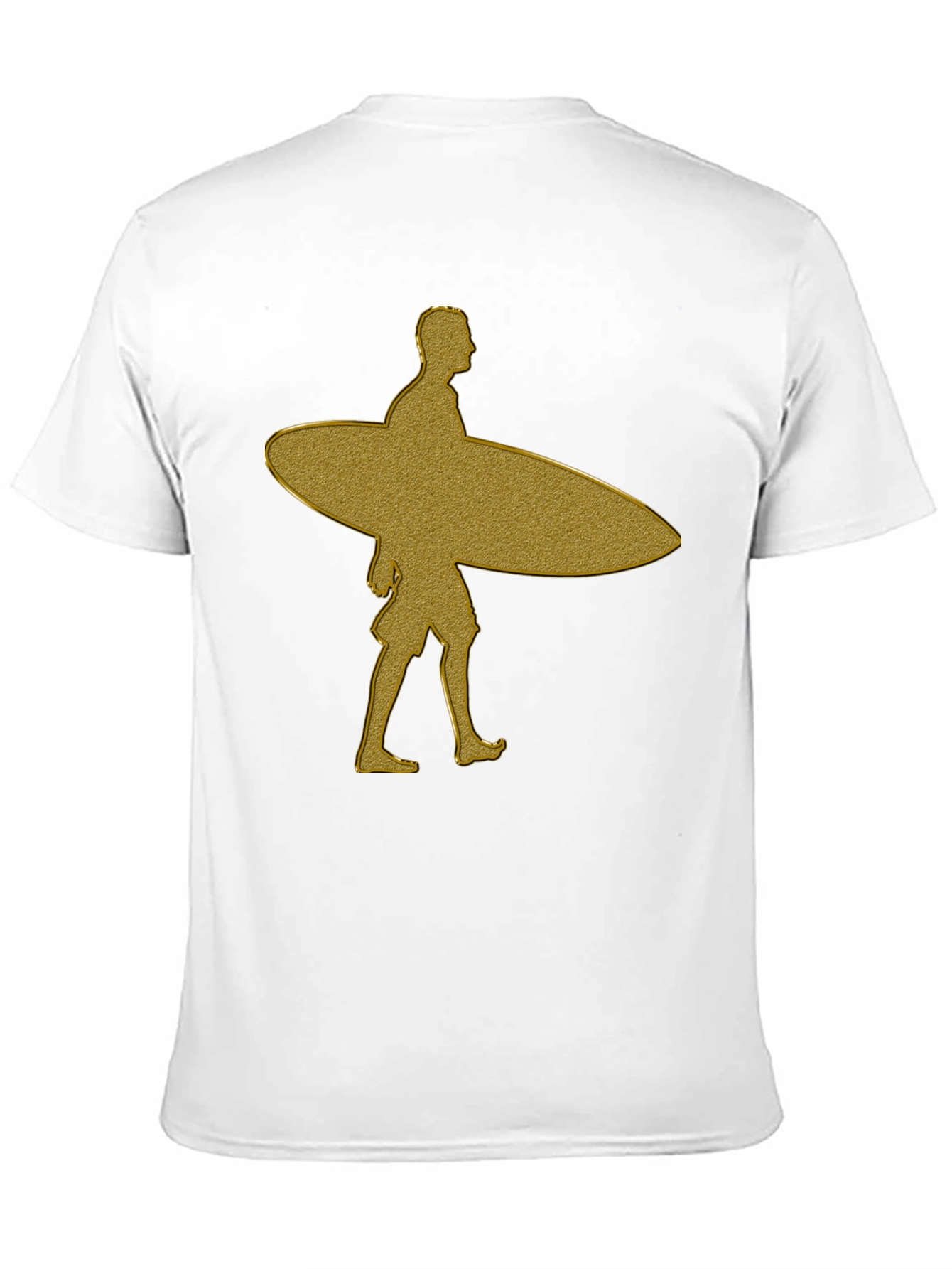 Gold Surfer Graphic T-Shirt - Black Cotton Tee