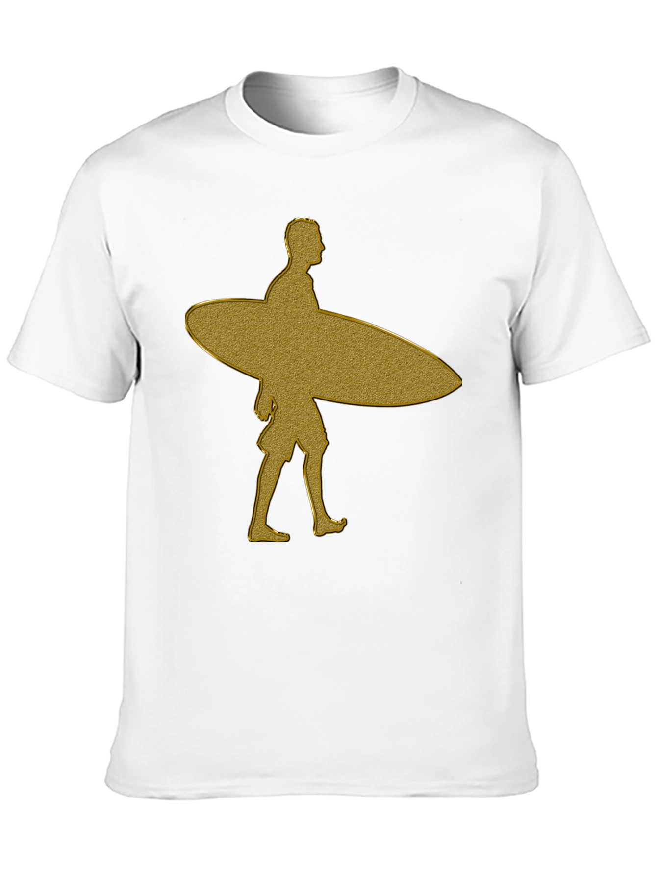 Gold Surfer Graphic T-Shirt - Black Cotton Tee