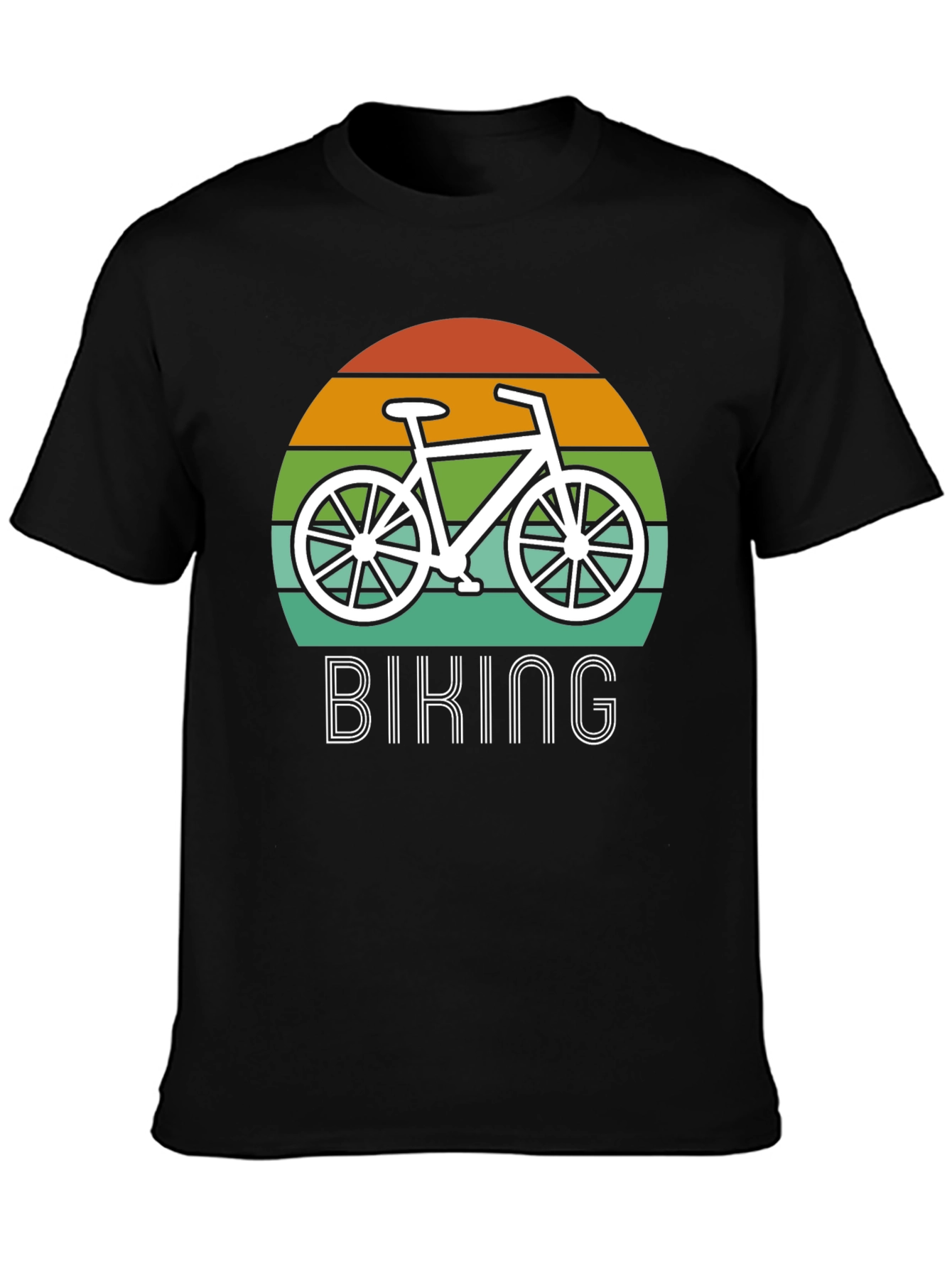 Retro Biking T-Shirt - Black Graphic Tee