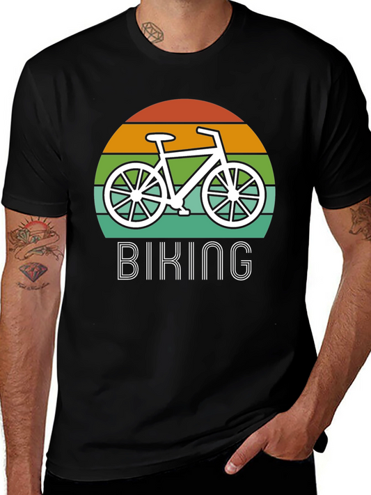 Retro Biking T-Shirt - Black Graphic Tee
