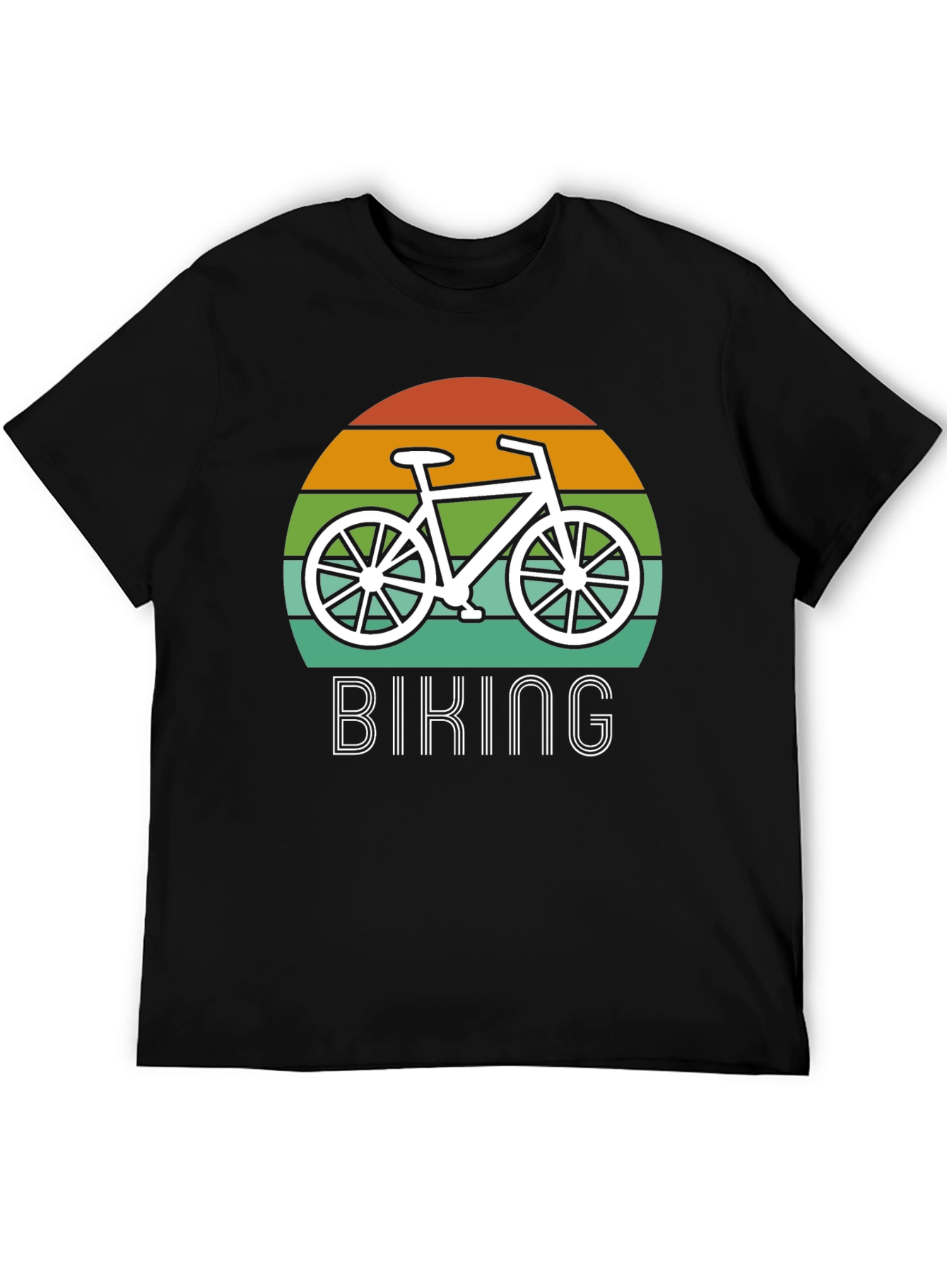 Retro Biking T-Shirt - Black Graphic Tee