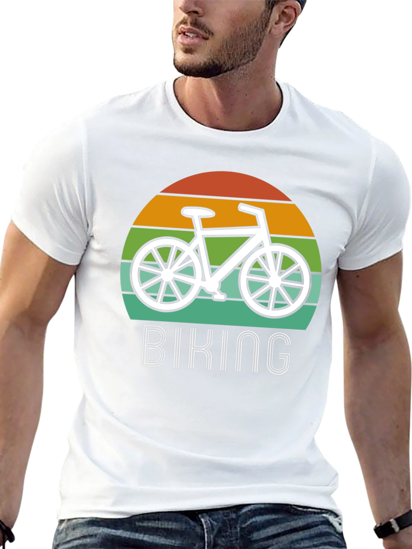 Retro Biking T-Shirt - Black Graphic Tee