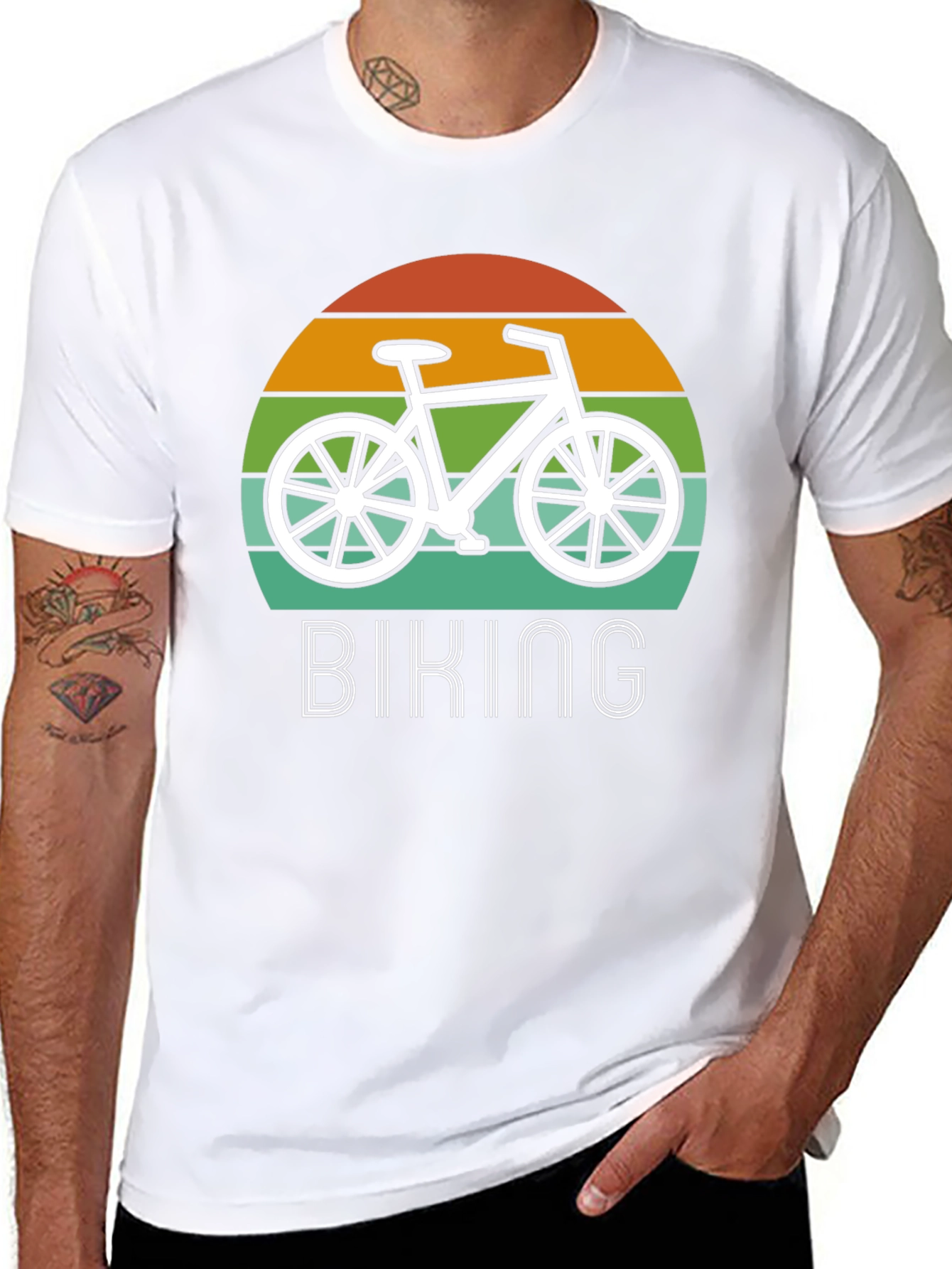 Retro Biking T-Shirt - Black Graphic Tee