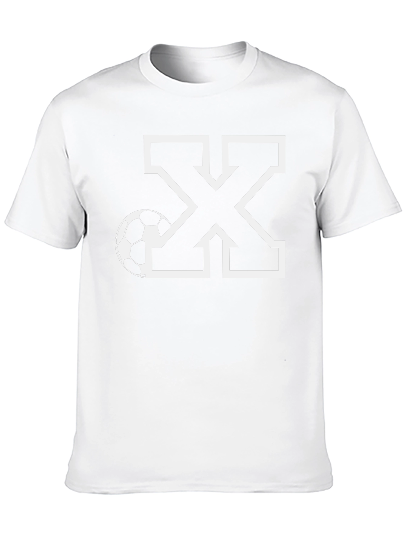 Soccer Initial X Black T-Shirt