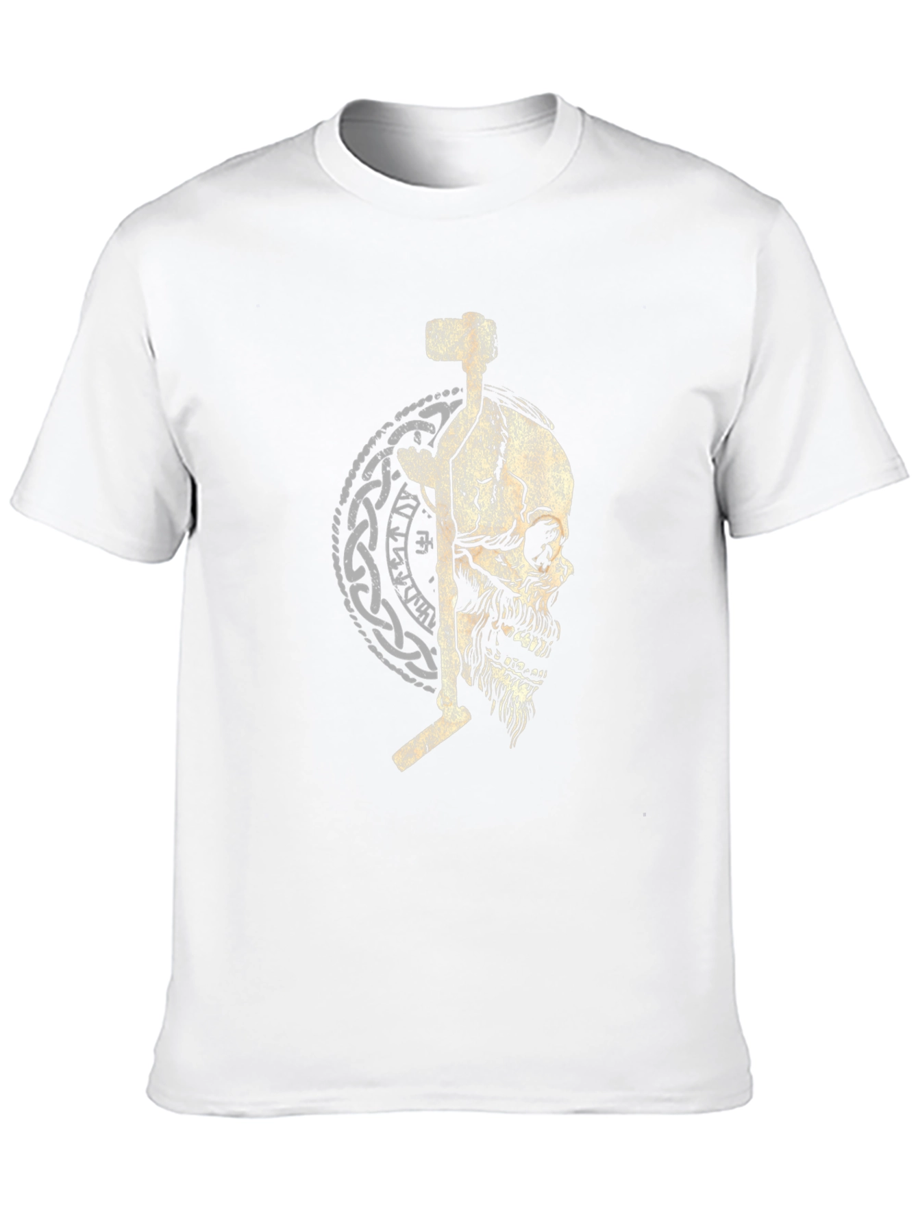 Viking Skull Graphic T-Shirt - Black