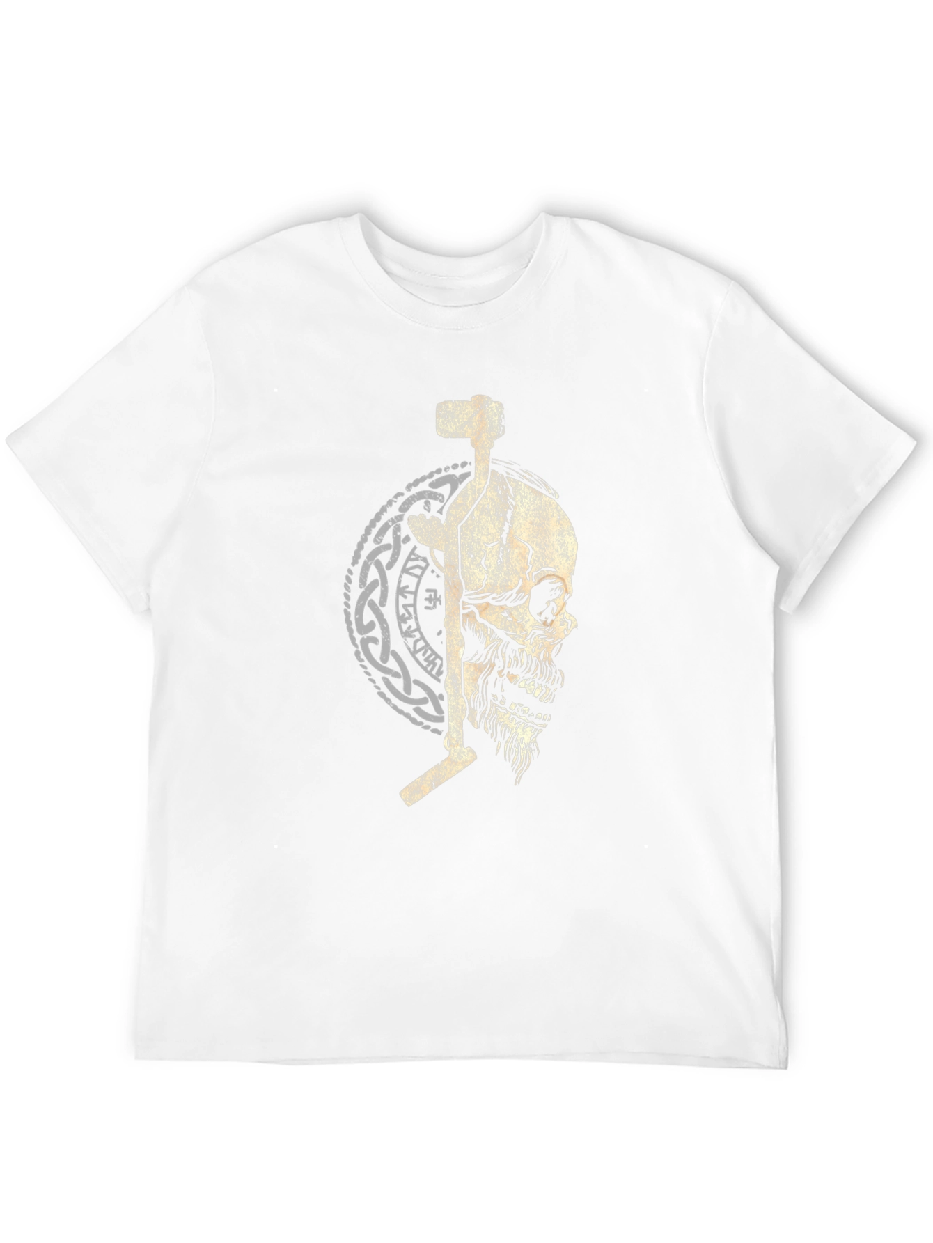 Viking Skull Graphic T-Shirt - Black