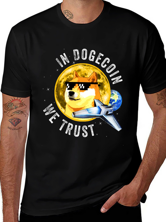 In Dogecoin We Trust Black T-Shirt