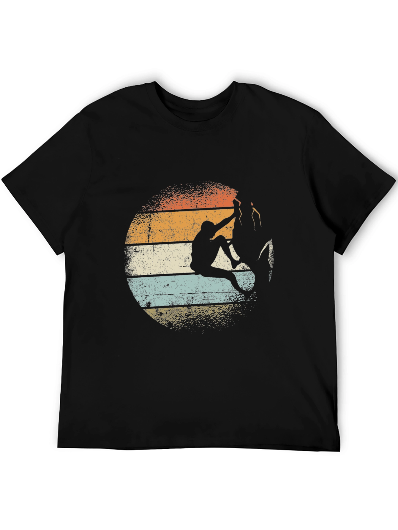 Climbing Retro Graphic Tee - Black