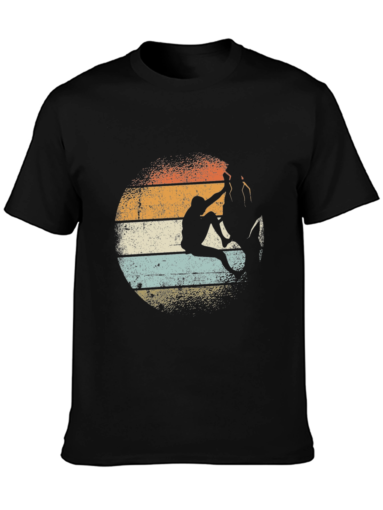 Climbing Retro Graphic Tee - Black