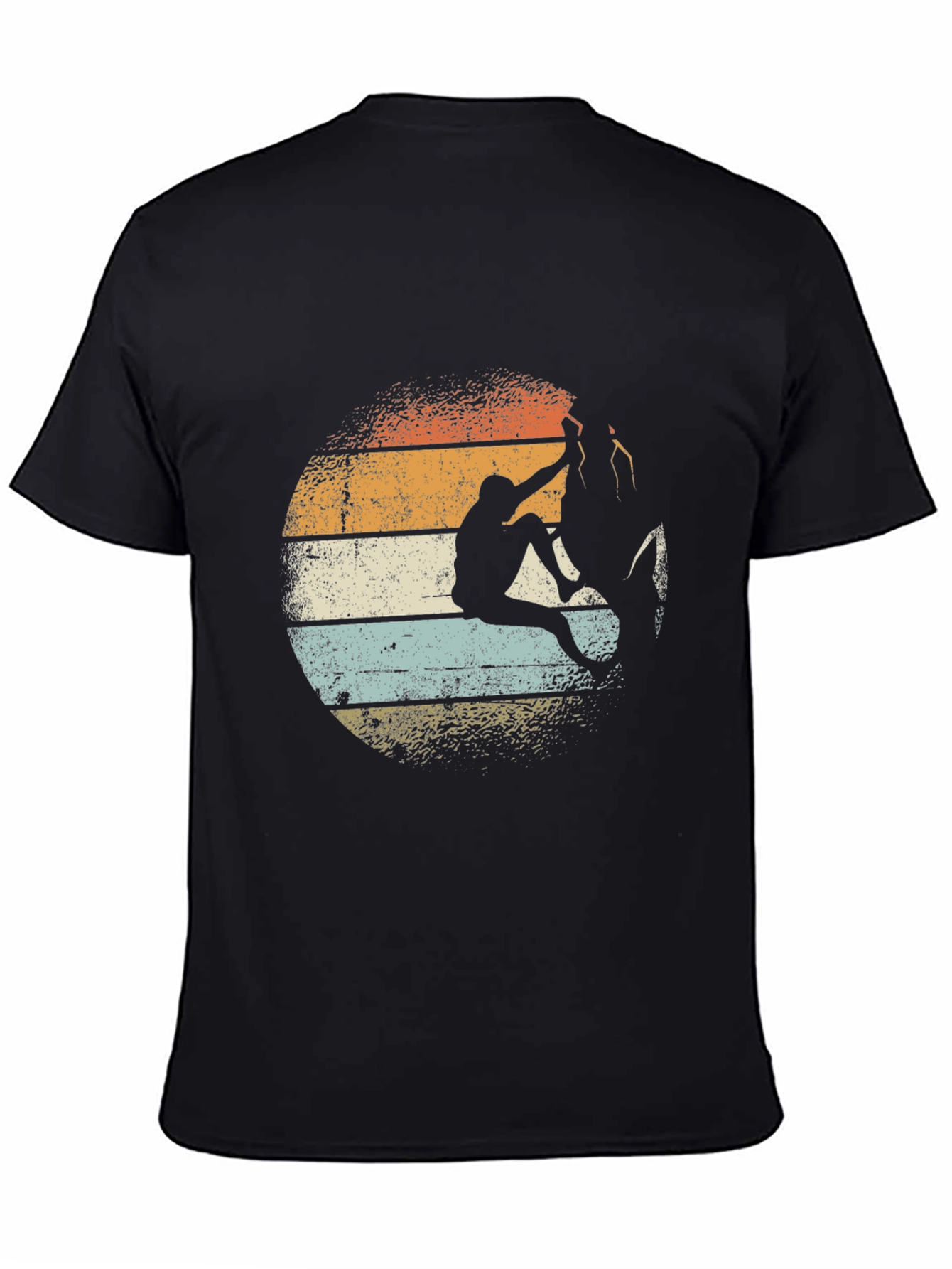 Climbing Retro Graphic Tee - Black