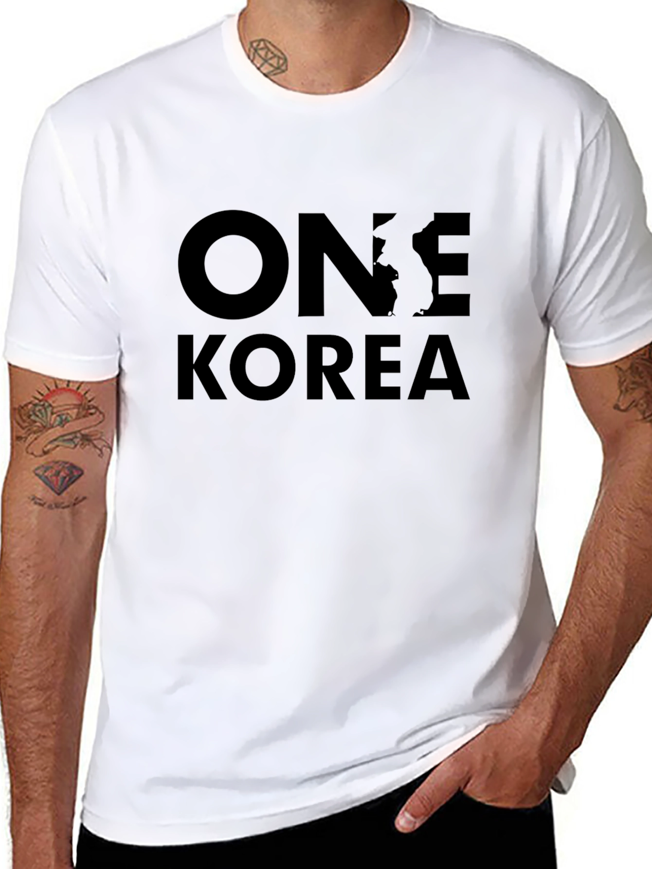 One Korea Black Graphic T-Shirt - Unity Design