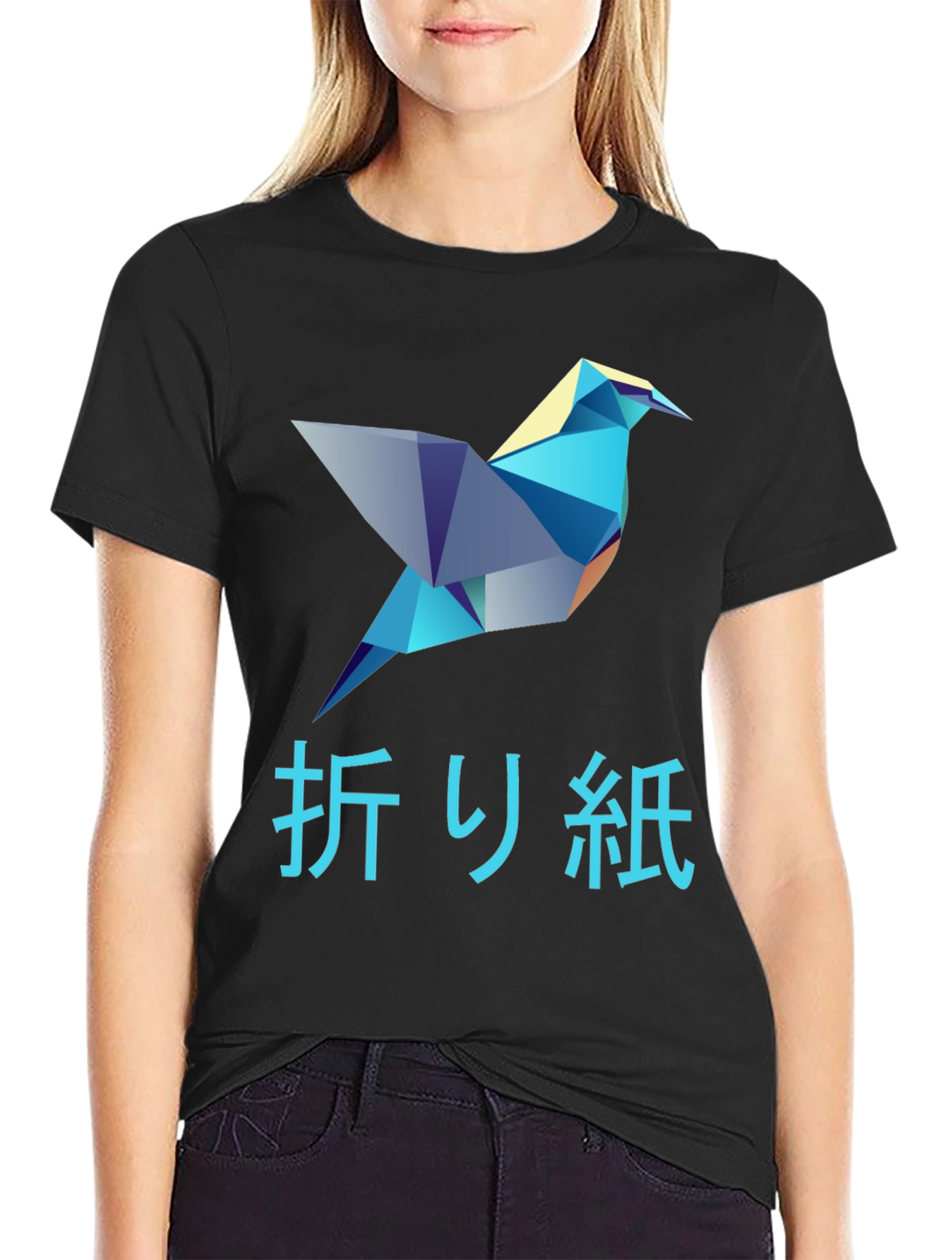 Origami Bird Graphic T-Shirt - Stylish Mens Tee