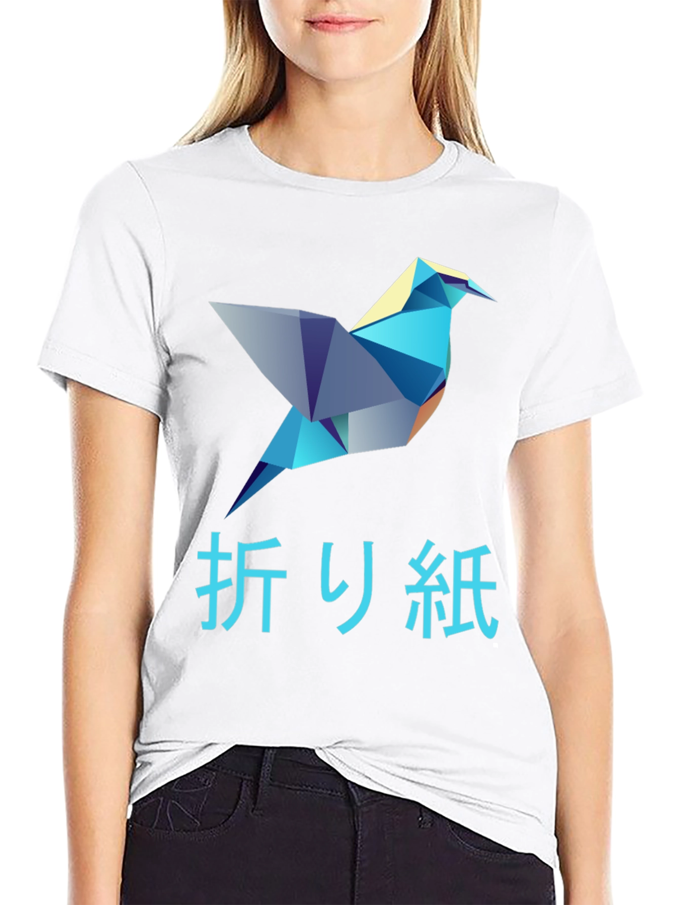 Origami Bird Graphic T-Shirt - Stylish Mens Tee