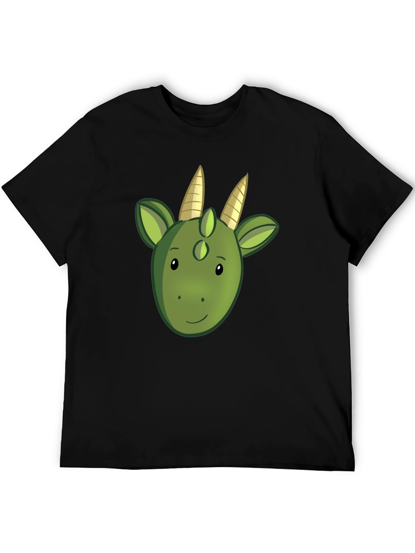 Cute Dragon Graphic Tee - Black