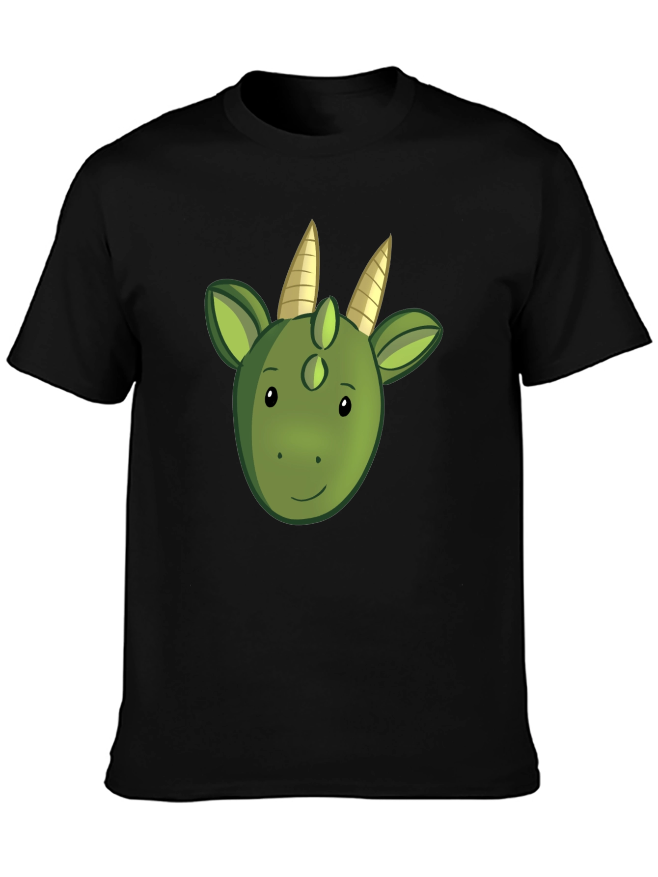 Cute Dragon Graphic Tee - Black