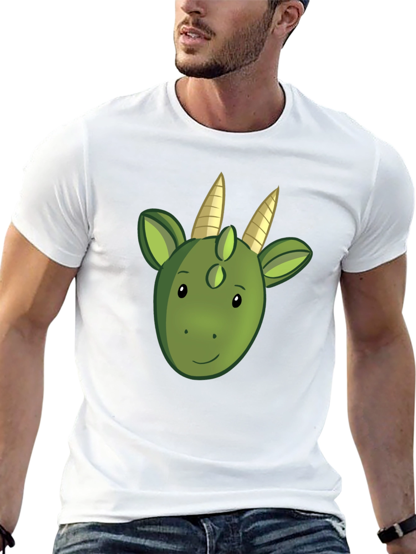 Cute Dragon Graphic Tee - Black