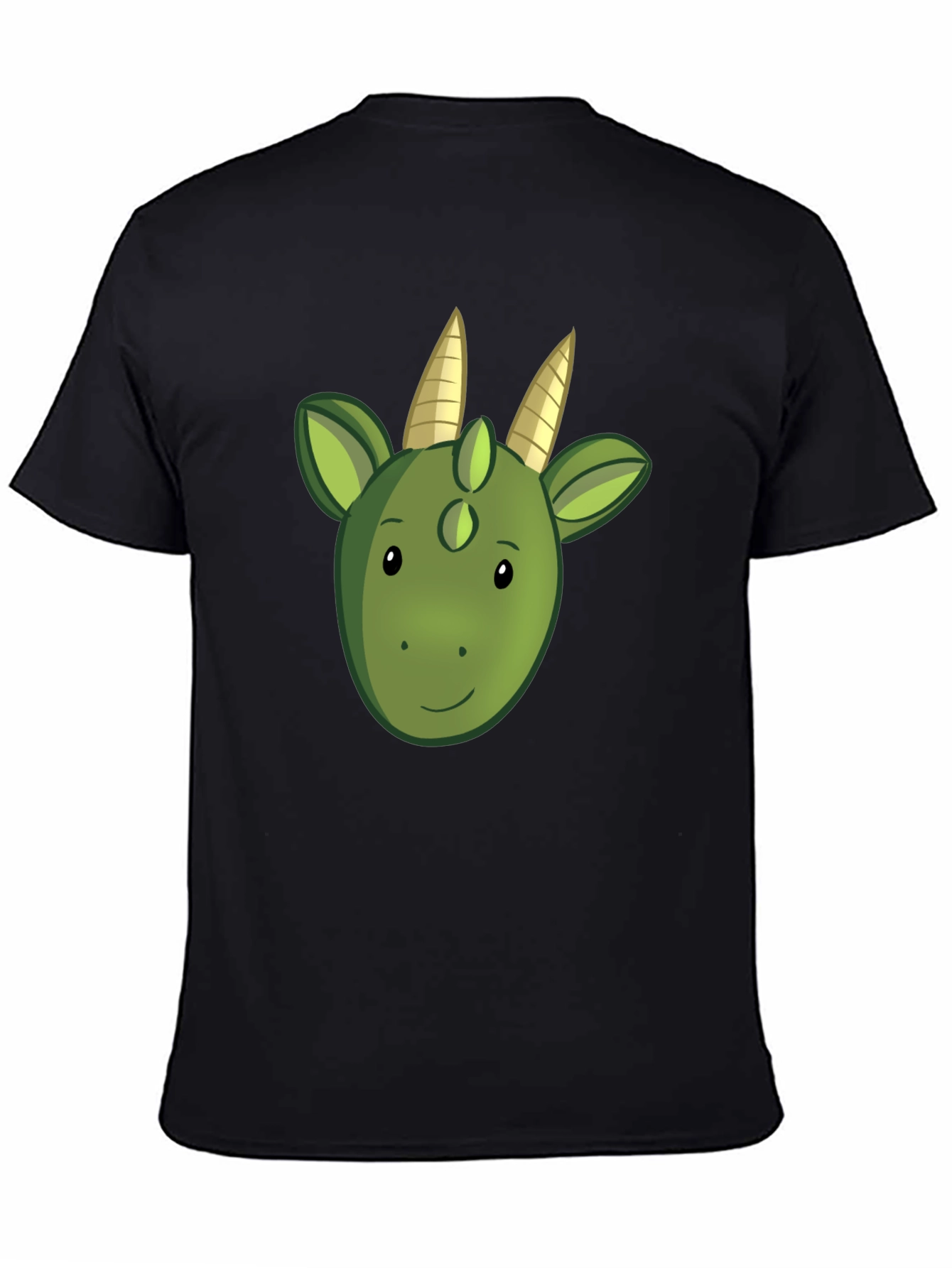 Cute Dragon Graphic Tee - Black