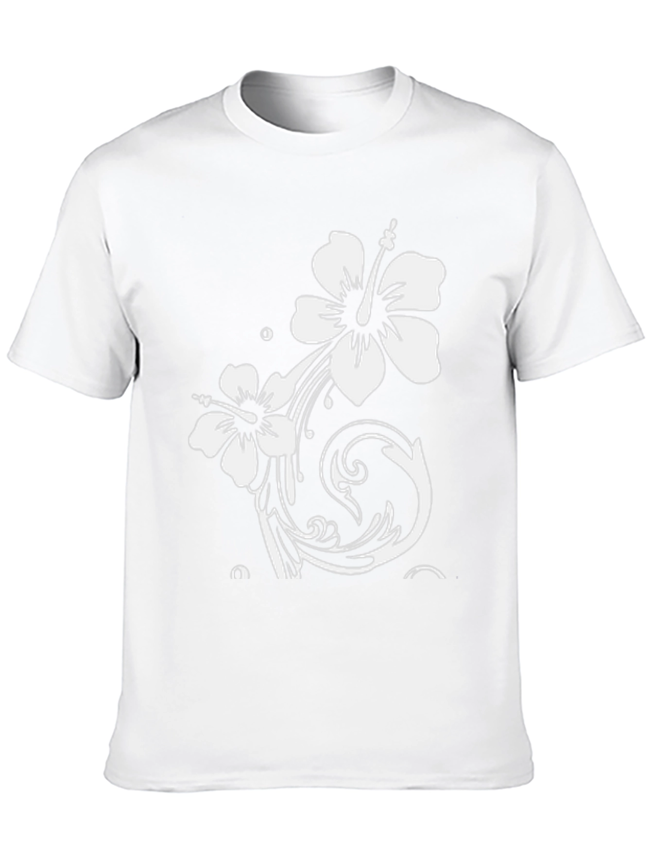 Floral Print Tee - Black Casual Shirt