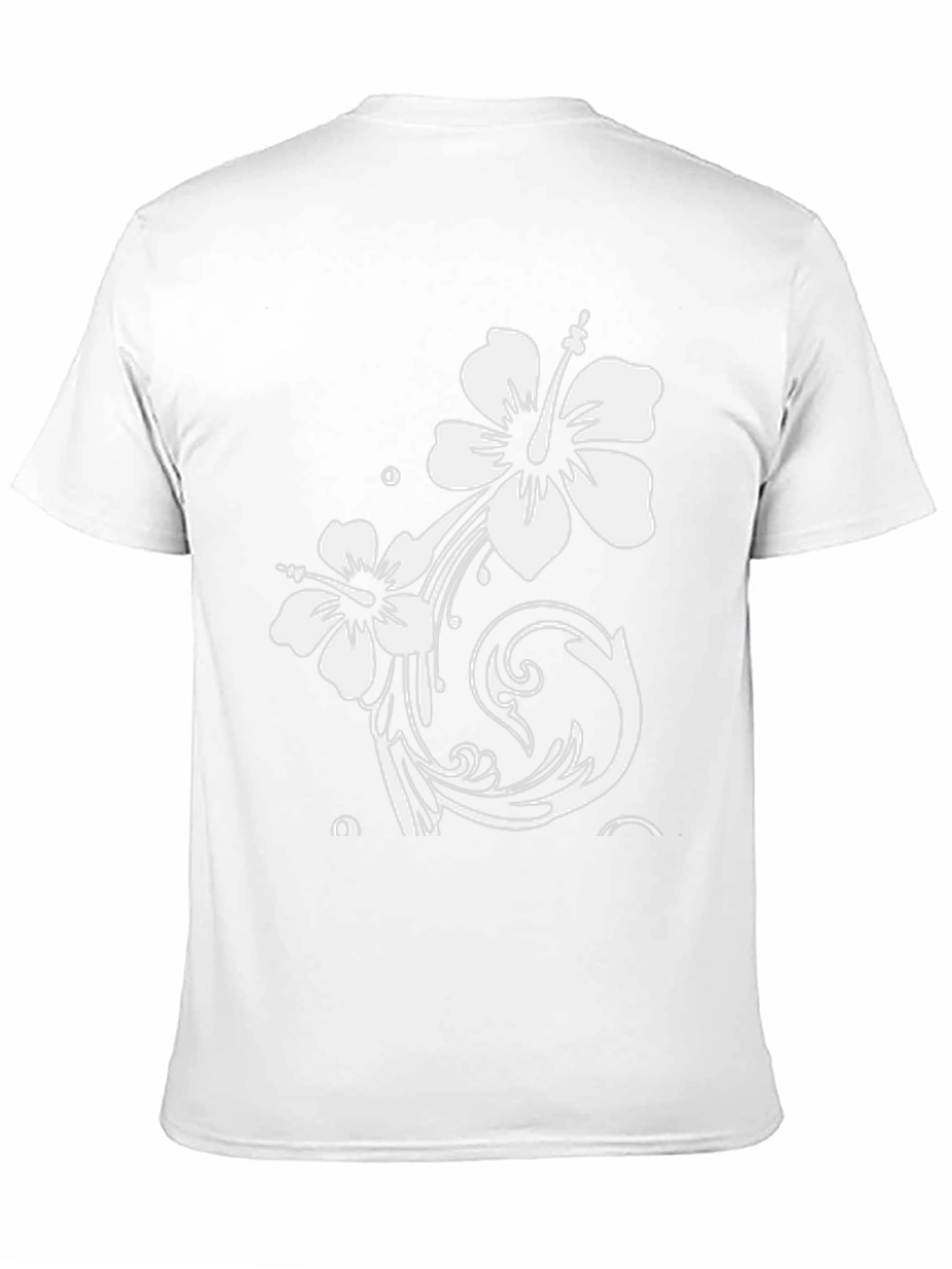 Floral Print Tee - Black Casual Shirt