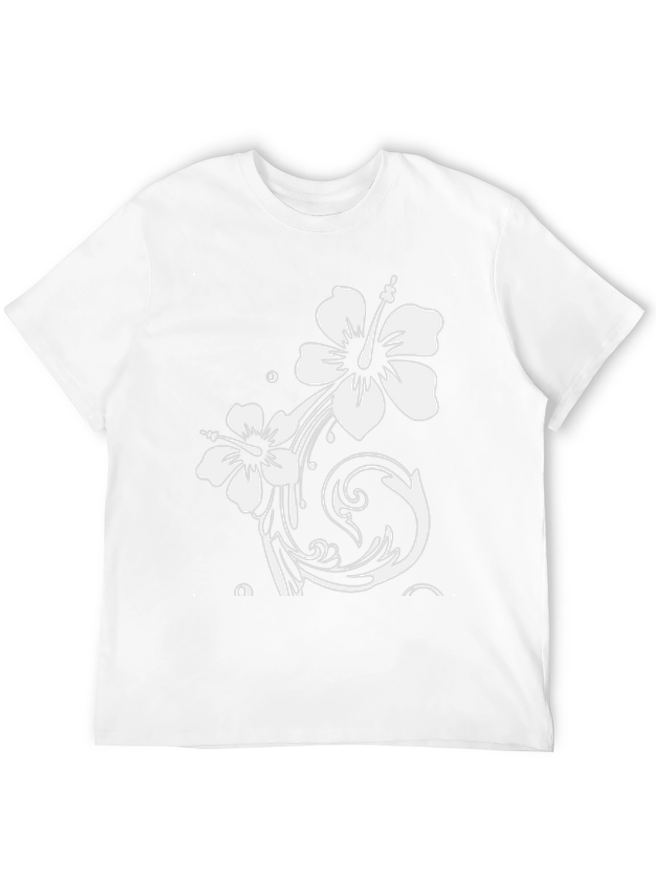 Floral Print Tee - Black Casual Shirt