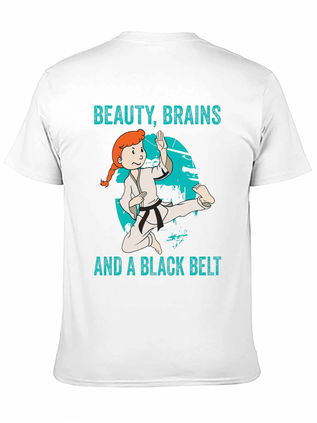 Beauty Brains Black Belt Karate Graphic Tee