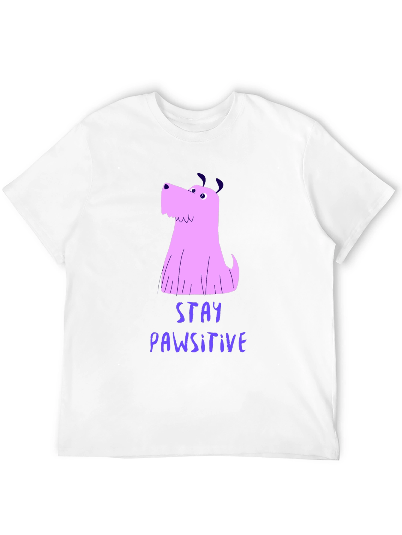 Stay Pawsitive Graphic Tee - Black