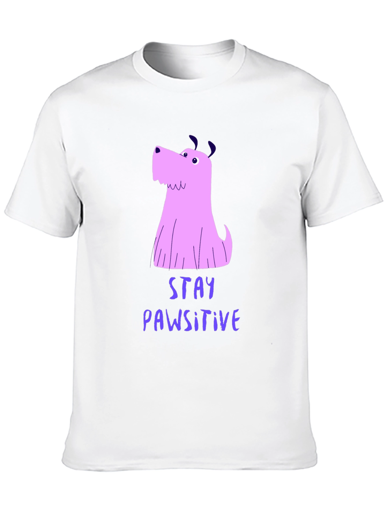 Stay Pawsitive Graphic Tee - Black