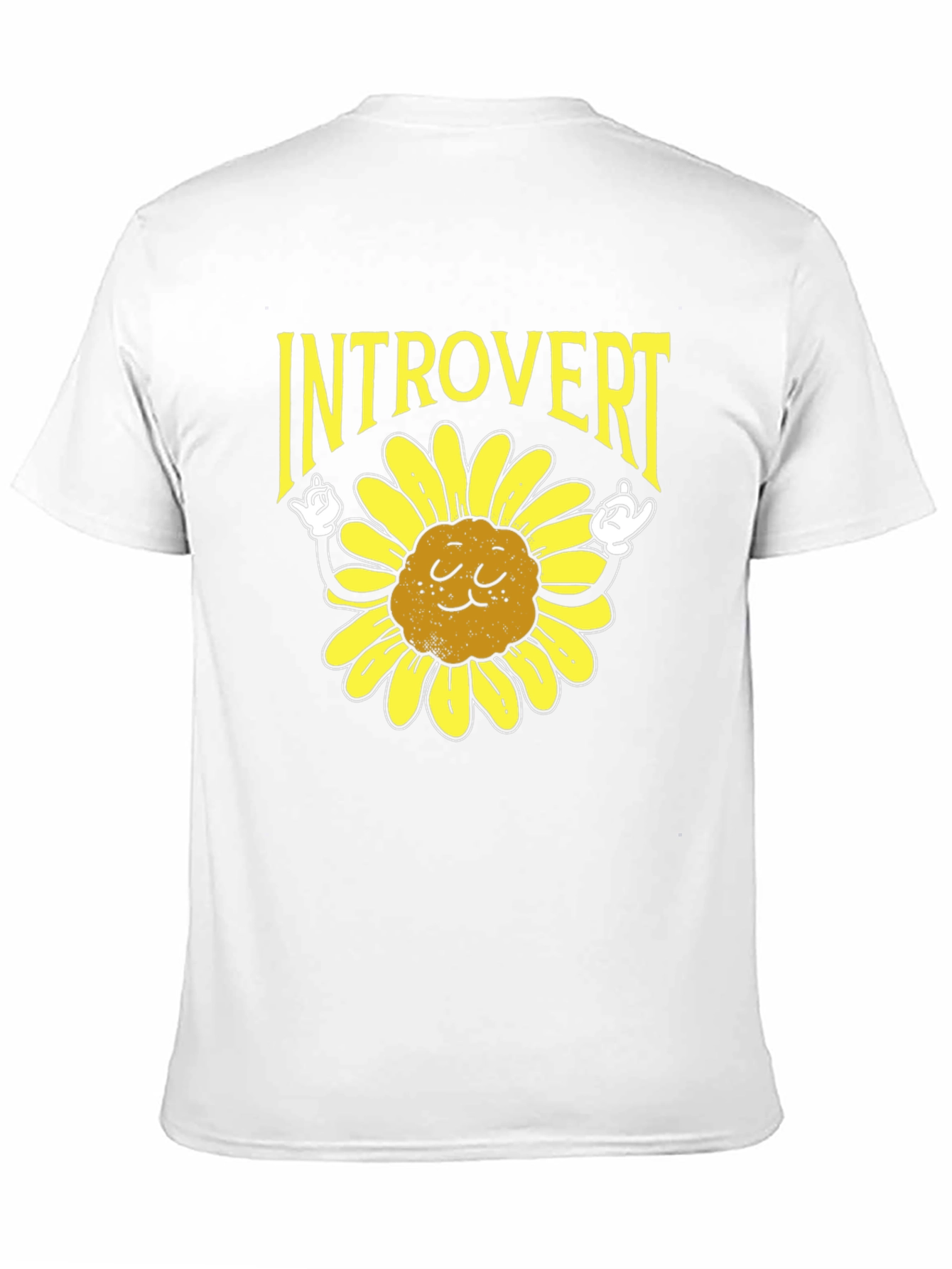 Introvert Sunflower Graphic Tee - Soft Cotton Comfort