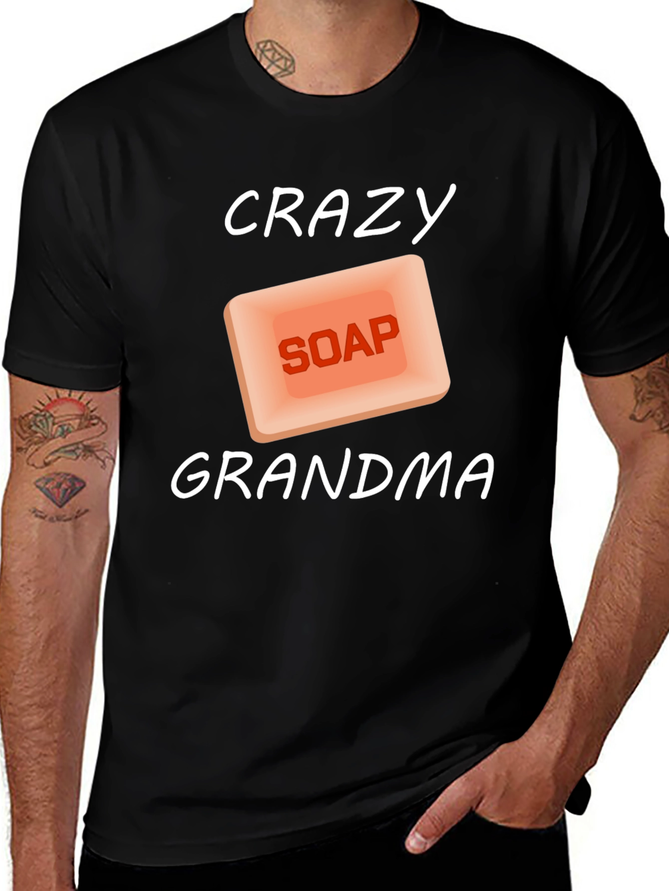 Crazy Soap Grandma T-Shirt - Unique Graphic Tee
