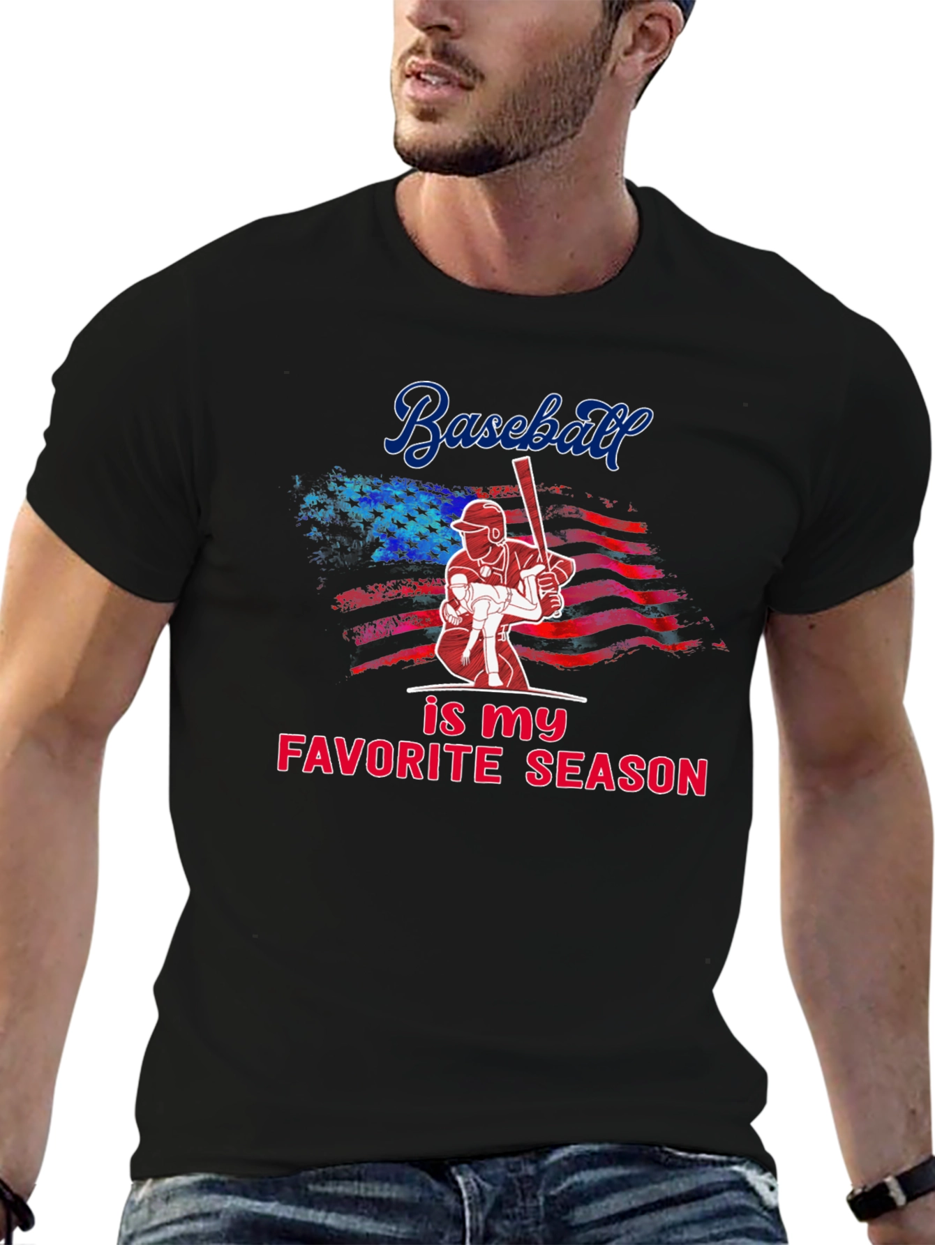 Baseball Favorite Season Graphic T-Shirt
